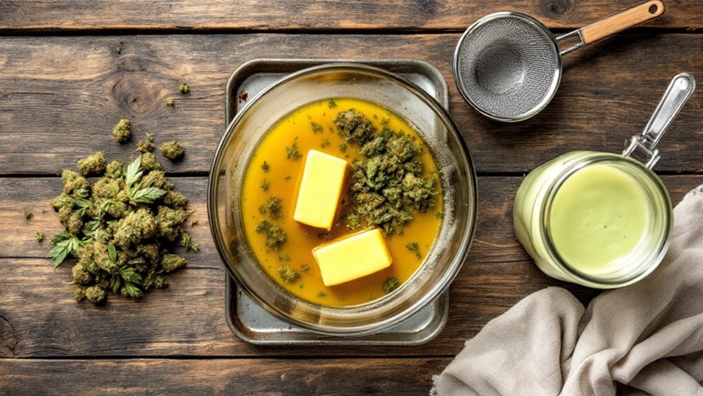 cannabutter with shake preparation