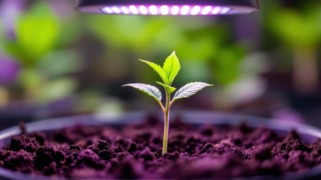 proper lighting ensures seedling strength