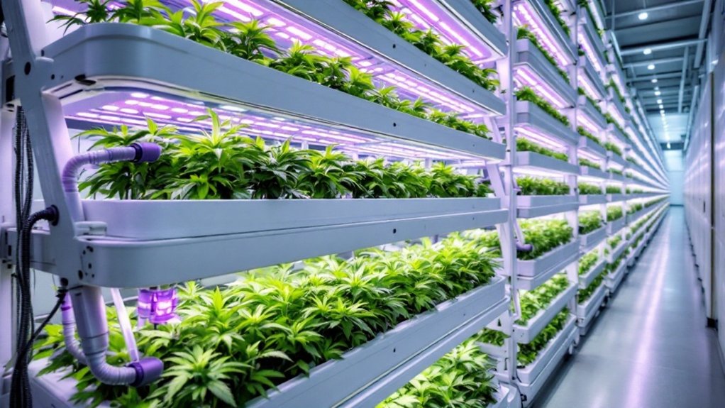 vertical hydroponic cannabis cultivation